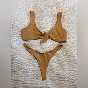 Dippin Daisy tan bikini set